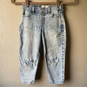 Abercrombie Kids High Rise Mini Mom 5/6 Regular Light Denim Jeans